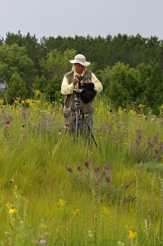 One of the many photographers the wildflower walk and shoot today